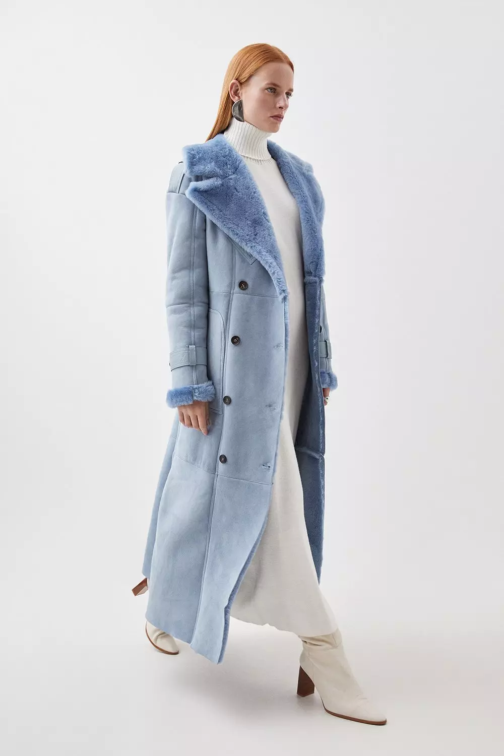 Blue deals maxi coat